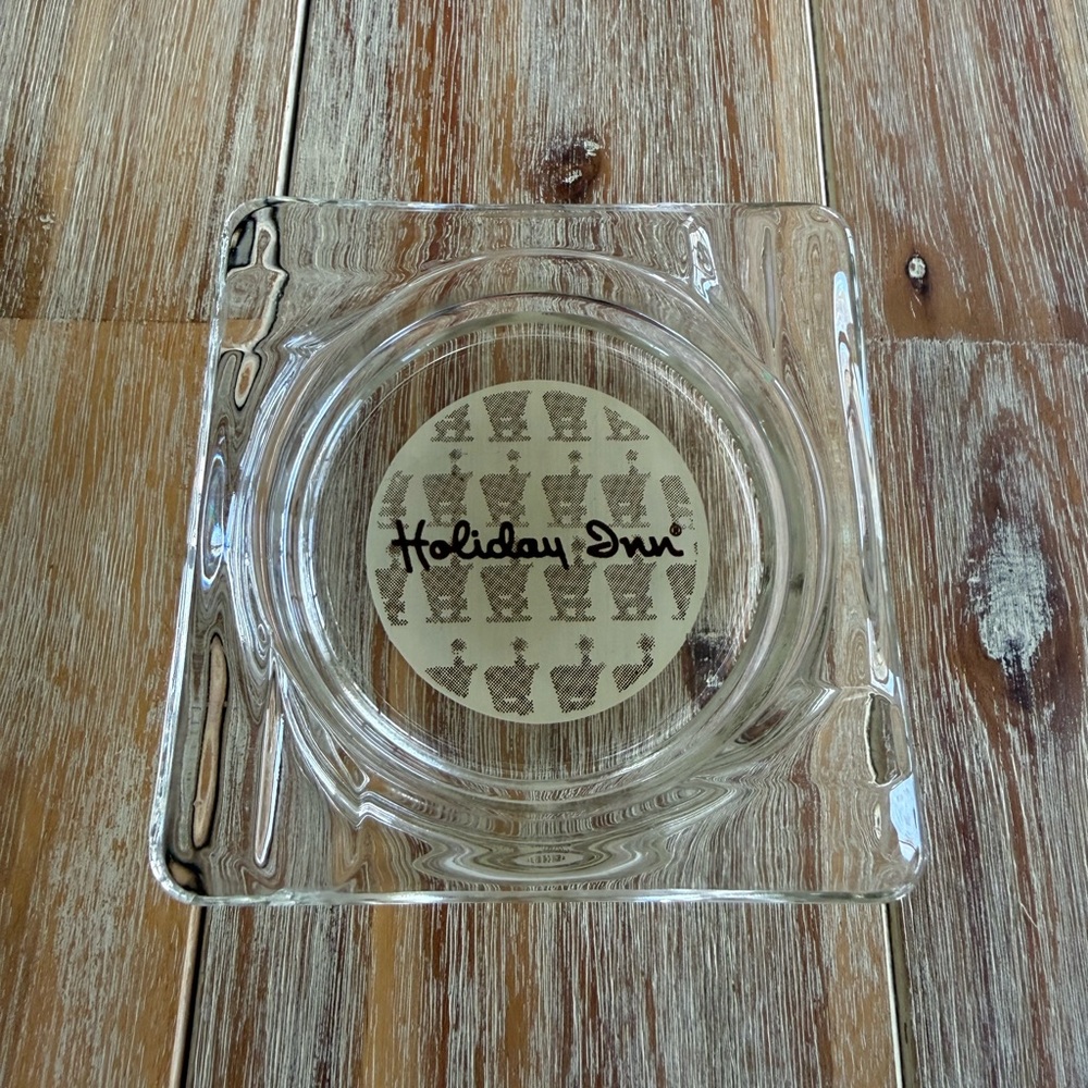 Vintage Holiday Inn Glass Ashtray